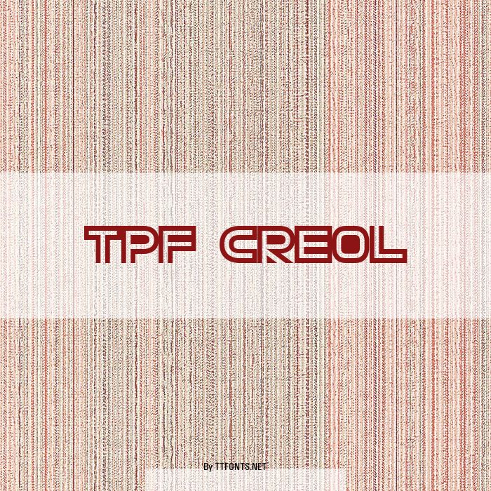 TPF Creol example